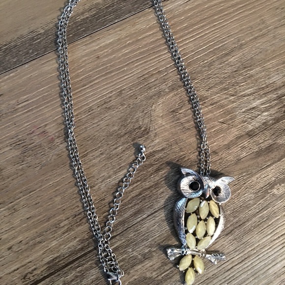 Owl Pendant - Jewelled with 24" Chain - Picture 6 of 9